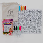 Silicone Seek N Spot Colouring Mat- Princesses and Fairies