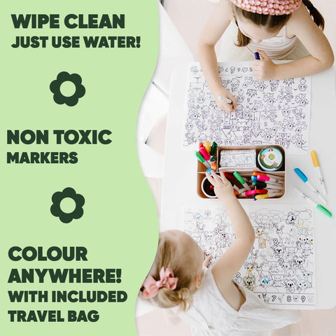 Silicone Colouring Mat - Seek N Spot Animal Design