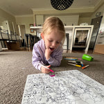 Silicone Seek N Spot Colouring Mat- Cars and Trucks