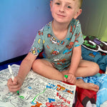 Silicone Seek N Spot Colouring Mat- Cars and Trucks