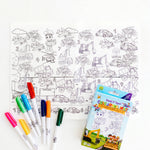 Silicone Seek N Spot Colouring Mat- Cars and Trucks