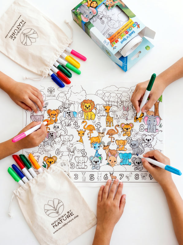 Silicone Colouring Mat - Seek N Spot Animal Design