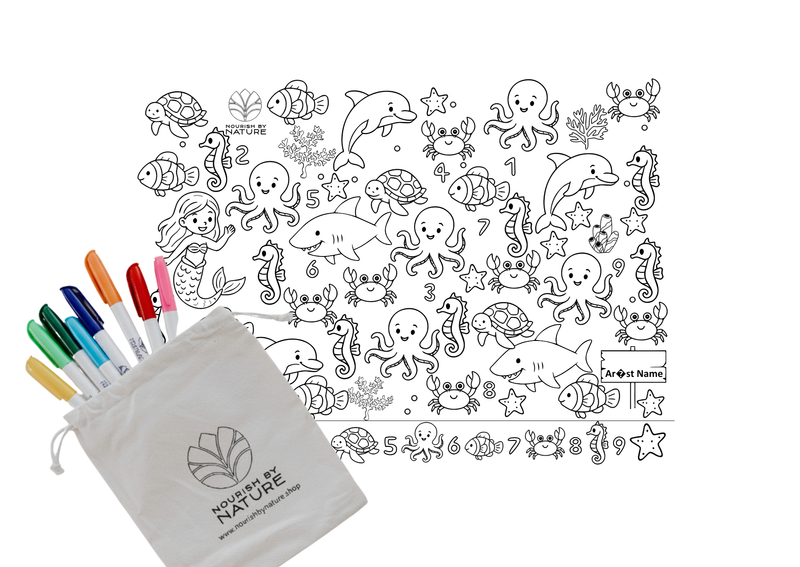 Silicone Colouring Mat - Seek N Spot Under the Sea